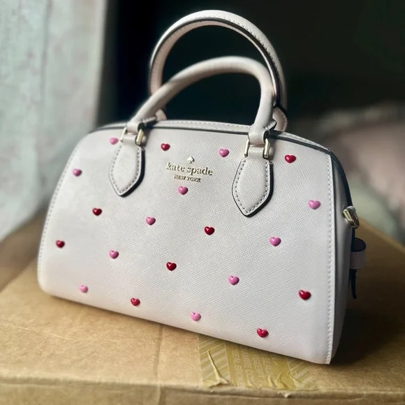 Kate Spade Satchel with Heart Embellishments - Picture 2 of 9